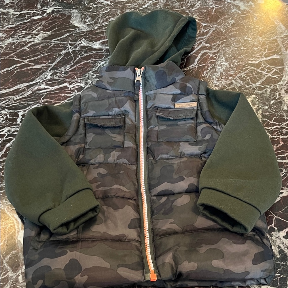Kids Camouflage Puffer Jacket